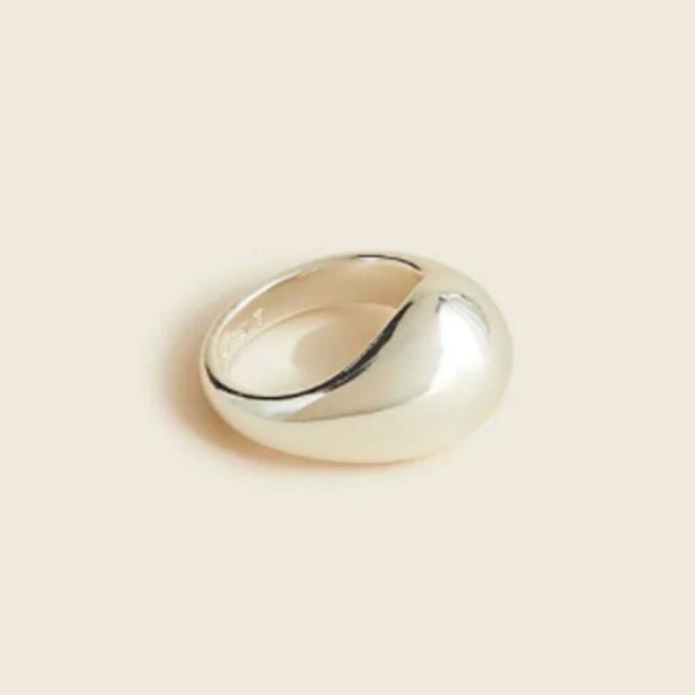 J. Crew Silver Sculptured Orb Mirror Ring Style BB495 NEW
